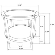 Camillo Round Coffee and End Table Set Maple
