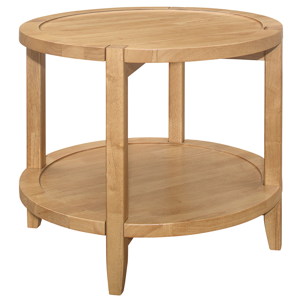 Camillo Round Coffee and End Table Set Maple
