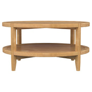 Camillo Round Solid Wood Coffee Table Maple Brown