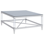 Lindley Square Coffee and End Table Set Chrome