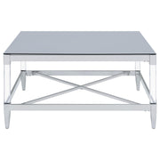 Lindley Square Coffee and End Table Set Chrome