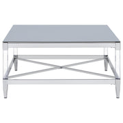 Lindley Square Coffee and End Table Set Chrome