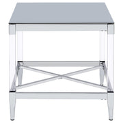 Lindley Square Coffee and End Table Set Chrome