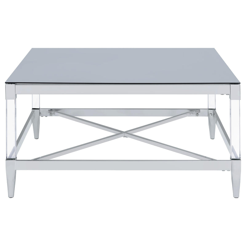 Lindley Square Coffee and End Table Set Chrome