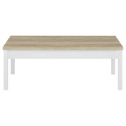 Stacie 3-piece Coffee Table Set Distressed Pine and White