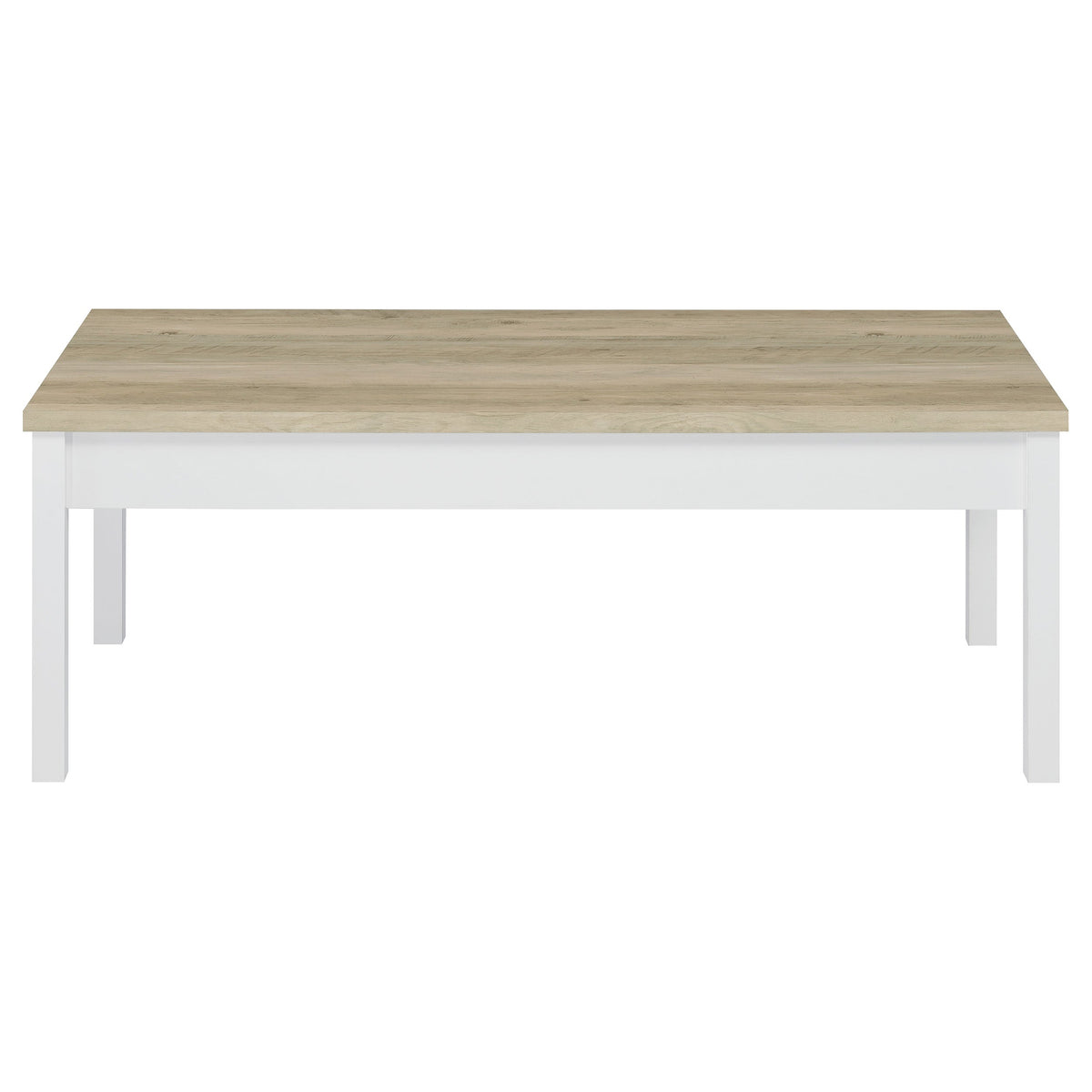 Stacie 3-piece Coffee Table Set Distressed Pine and White