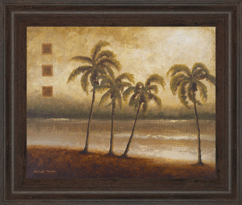 Tropical Escape I By Michael Marcon - Framed Print Wall Art - Light Brown