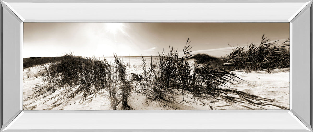 The Wind In The Dunes I By Noah Bay - Mirror Framed Print Wall Art - Dark Gray