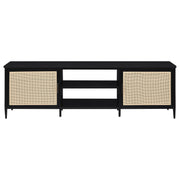 Amherst 2-door 70-inch Metal TV Stand Media Console Black