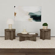 Kinkaid Solid Wood Coffee and End Table Set Brown 3-piece