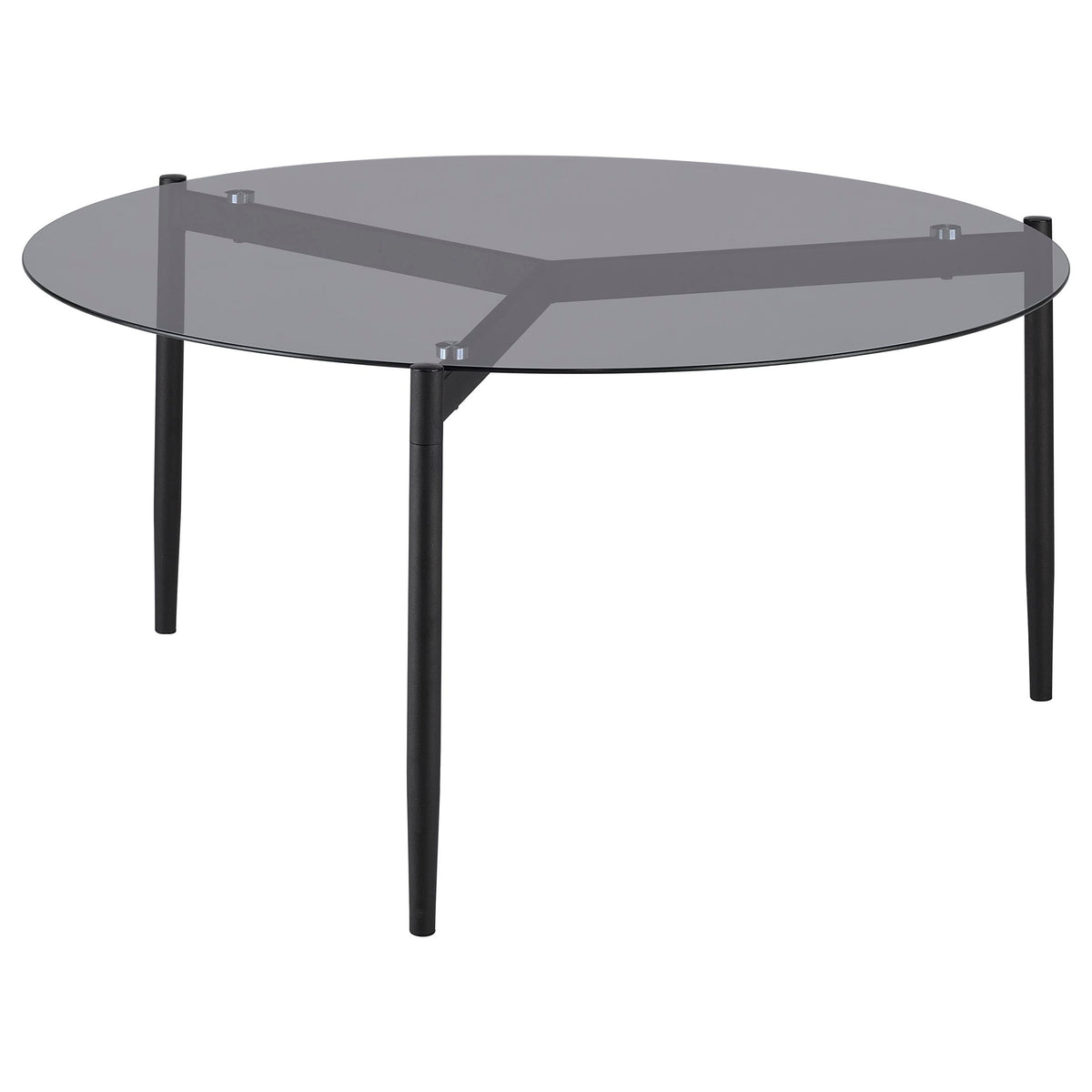 Rosalie Round Coffee and End Table Set Grey