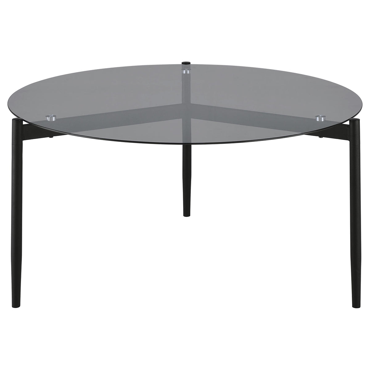 Rosalie Round Coffee and End Table Set Grey