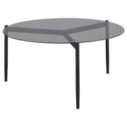 Rosalie Round Coffee and End Table Set Grey