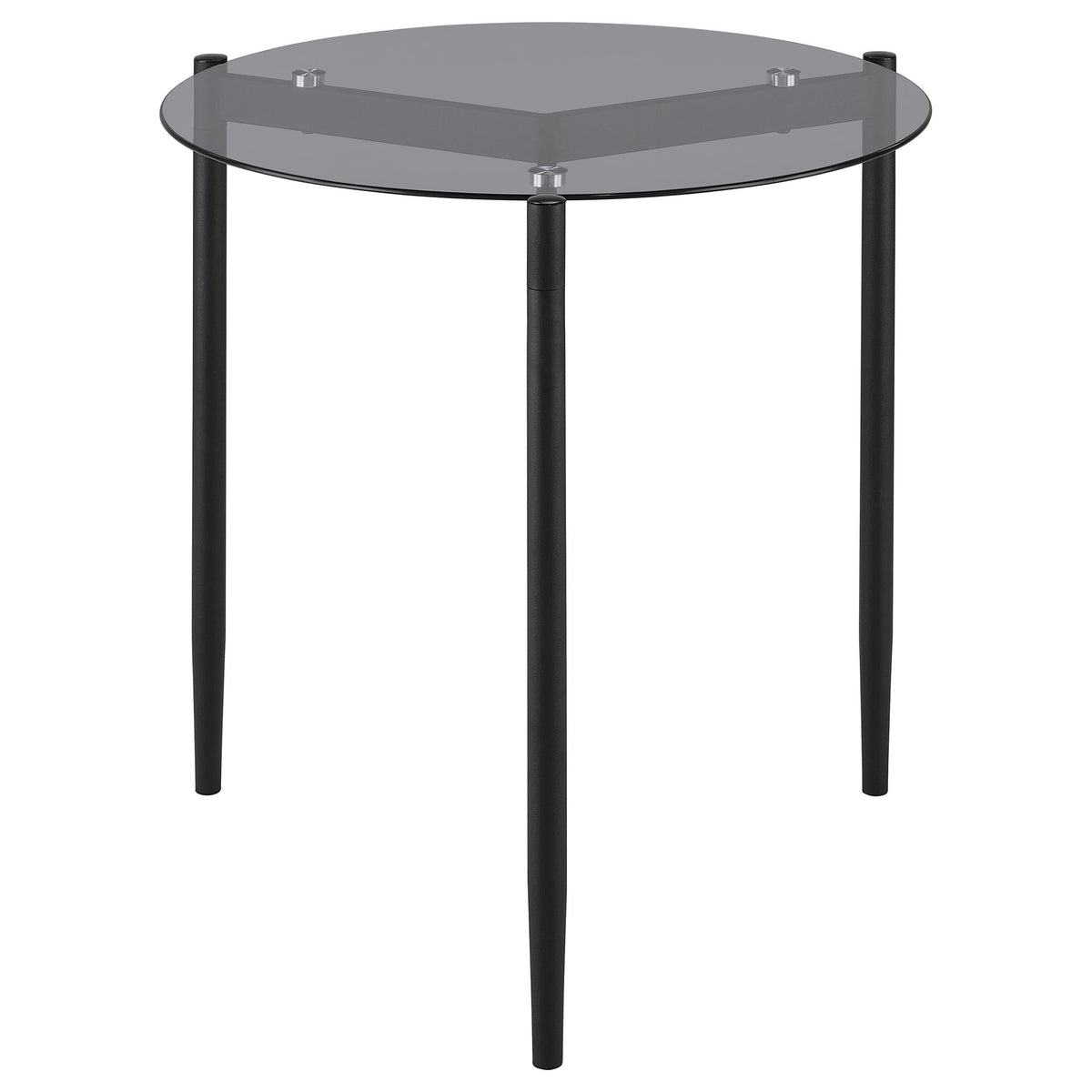 Rosalie Round Coffee and End Table Set Grey