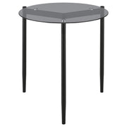 Rosalie Round Coffee and End Table Set Grey