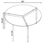 Rosalie Round Smoked Glass Top Coffee Table Grey