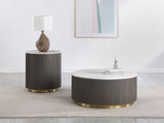 Jason Round Marble Coffee and End Table Set