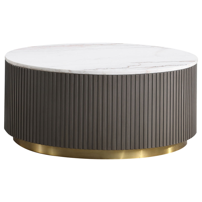 Jason Round Marble Coffee and End Table Set