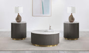 Jason Round Marble Coffee and End Table Set 3-piece