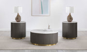 Jason Round Marble Coffee and End Table Set