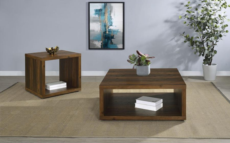 Frisco Coffee and End Table Set Dark Pine 2-piece