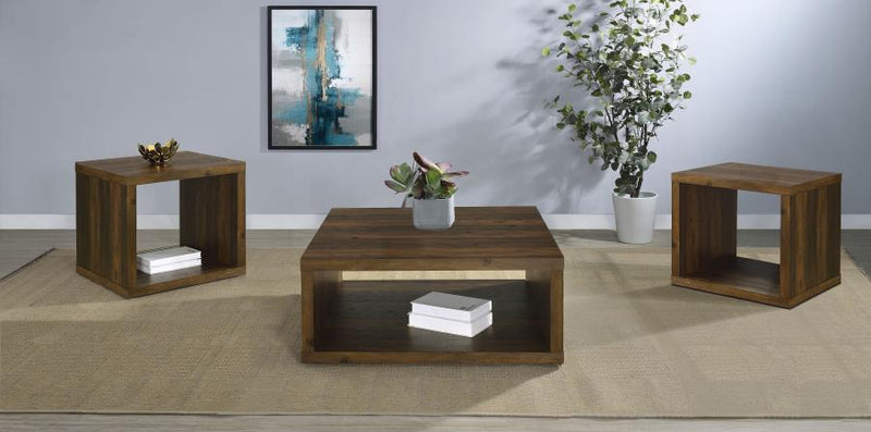 Frisco Coffee and End Table Set Dark Pine 3-piece