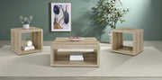 Frisco Coffee and End Table Set Distressed Pine 3-piece