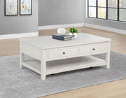 Payne 48-inch Mobile Lift Top Coffee Table Distressed White