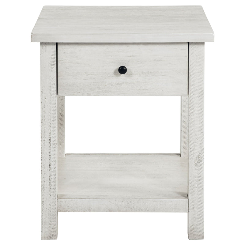 Payne 1-drawer Wood End Table with Shelf
