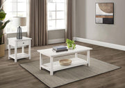 Payne Coffee and 1-drawer End Table Set Distressed White 2-piece