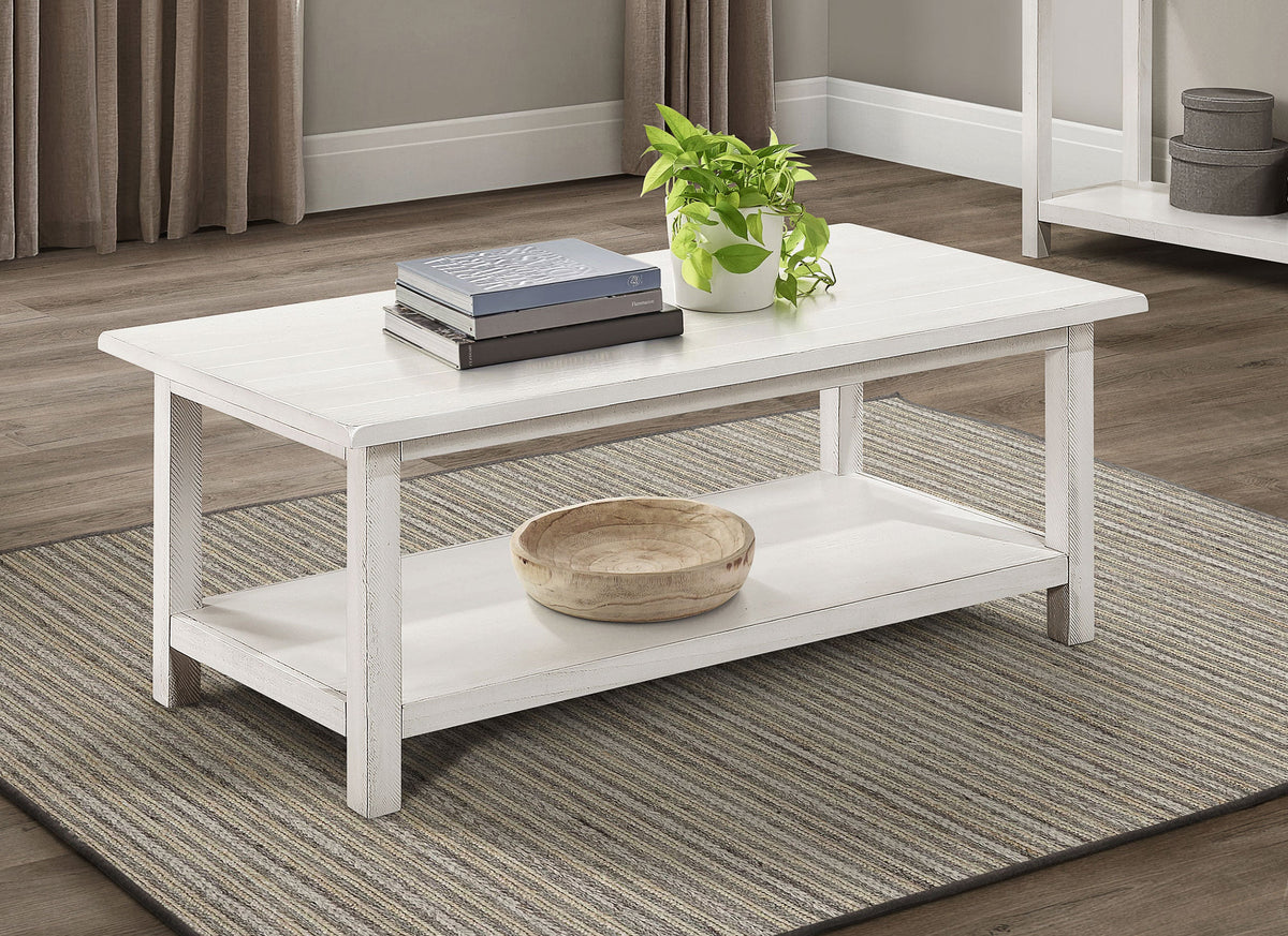 Payne Wood Coffee Table with Shelf