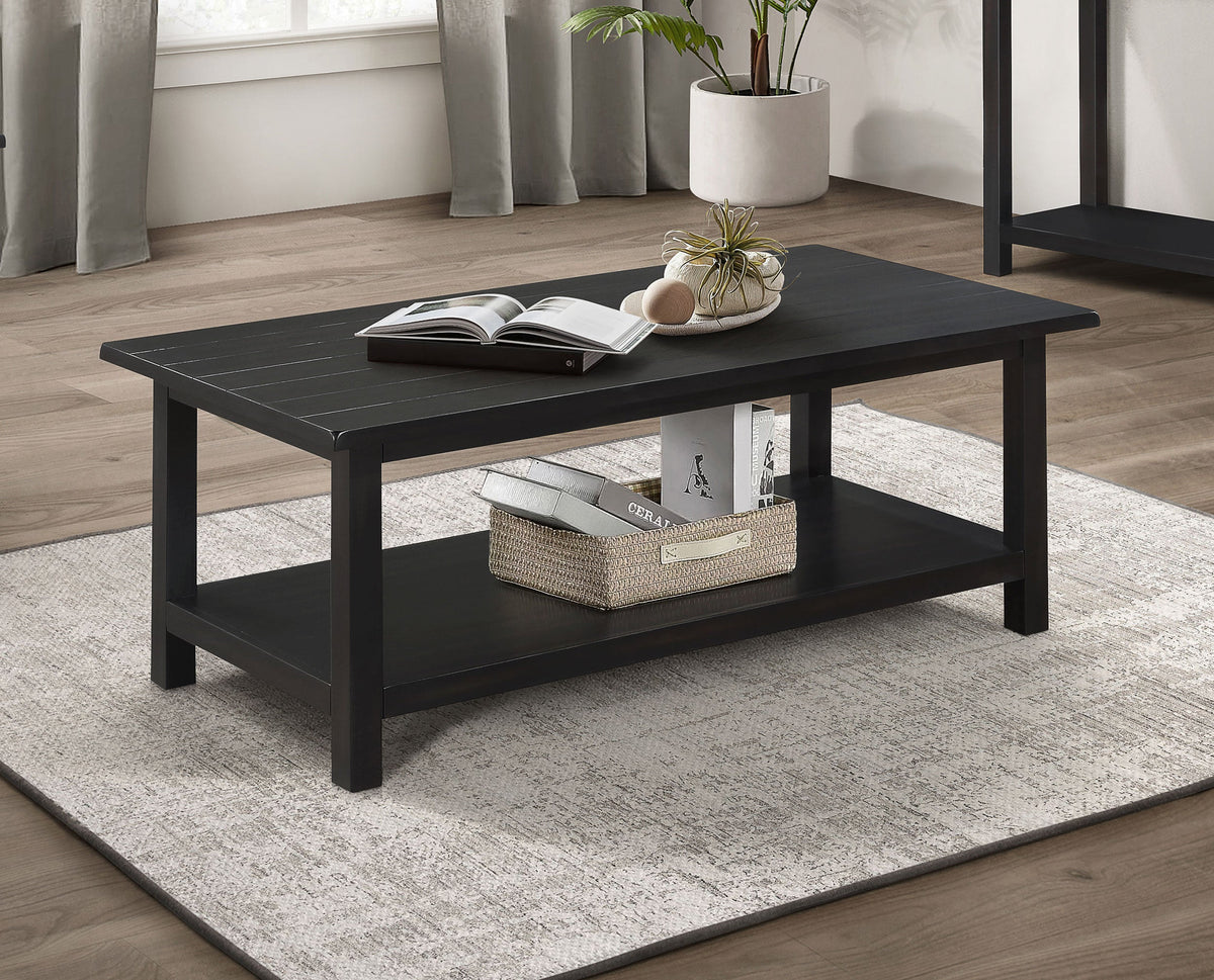 Payne Wood Coffee Table with Shelf