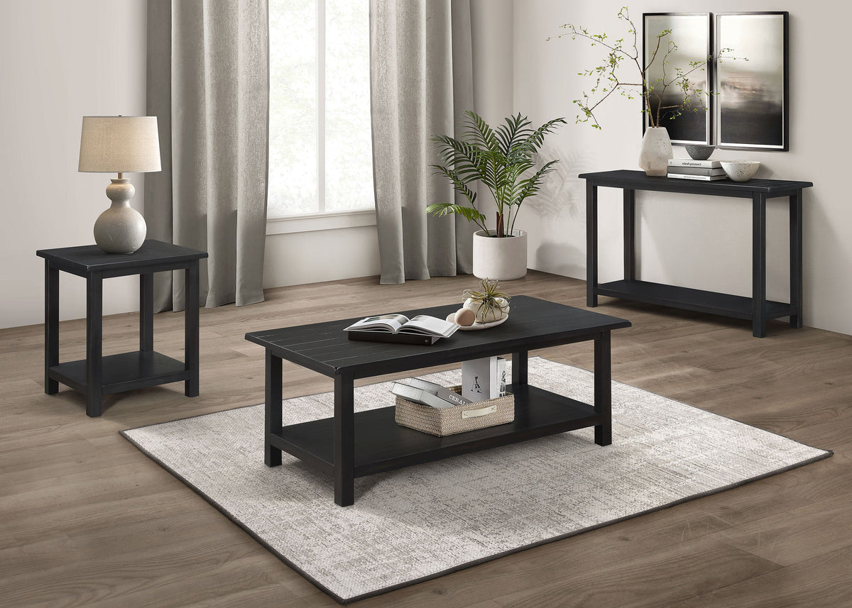 Payne Wood Coffee Table with Shelf