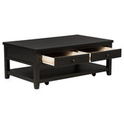 Concord Coffee and End Table Set Distressed Java