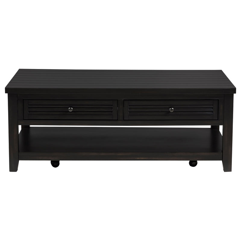 Concord Coffee and End Table Set Distressed Java