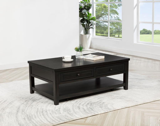 Concord 2-drawer Rectangular Coffee Table Distressed Java Default Title