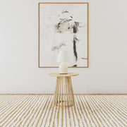 Touhy Round Solid Wood End Side Table Natural Mango Default Title