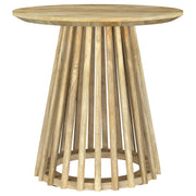 Touhy Round Coffee and End Table Set Natural Mango