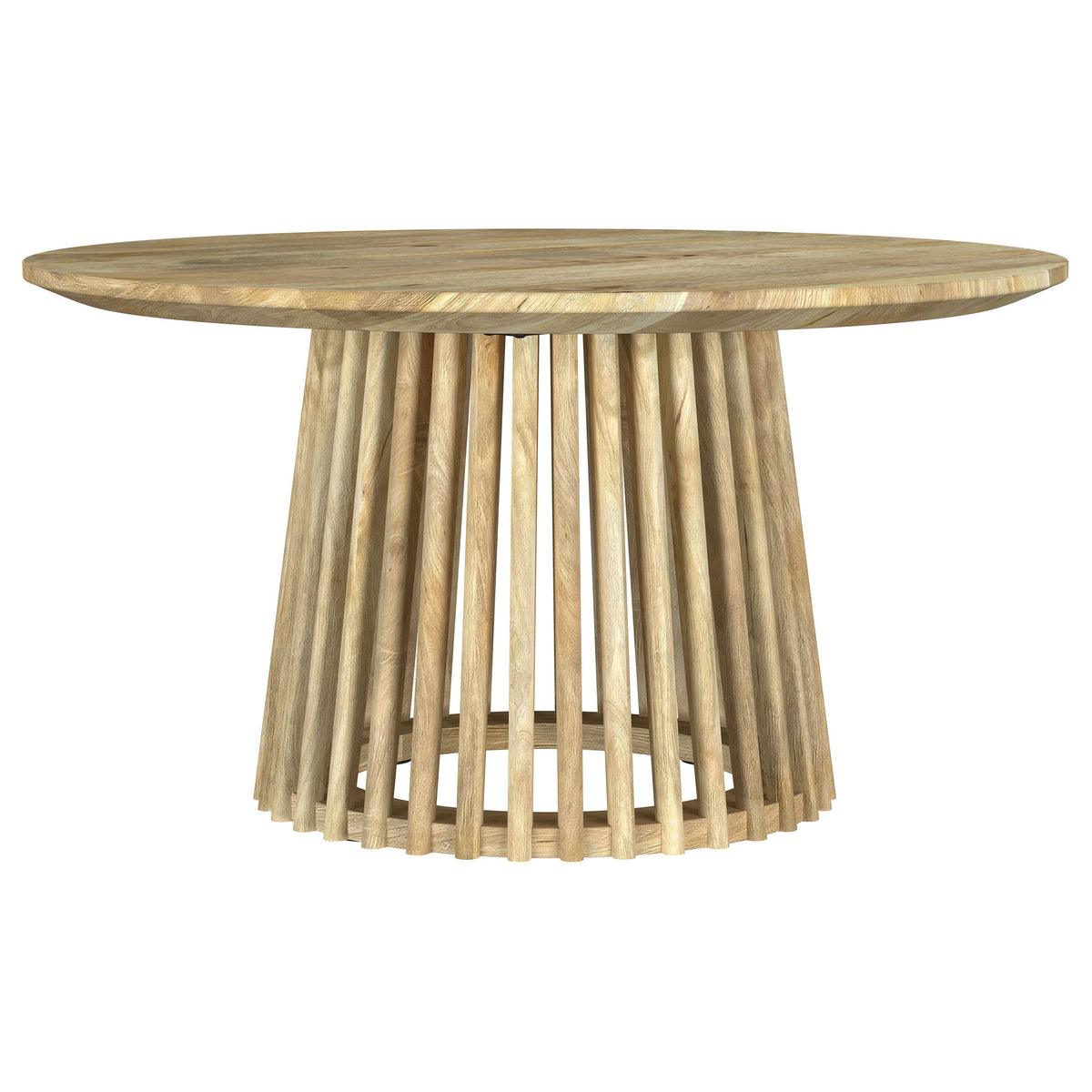 Touhy Round Coffee and End Table Set Natural Mango