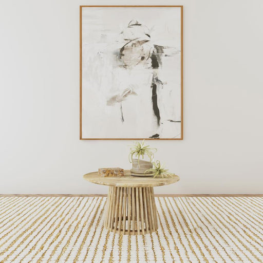 Touhy Round Solid Wood Cocktail Coffee Table Natural Mango Default Title