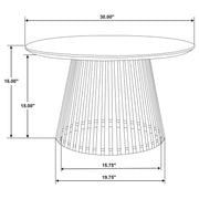 Touhy Round Solid Wood Cocktail Coffee Table Natural Mango