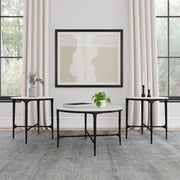 Hermas Round Marble Coffee and End Table Set