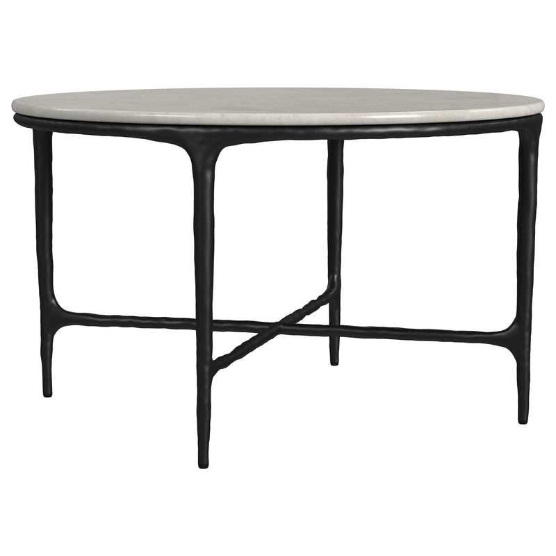 Hermas Round Marble Coffee and End Table Set