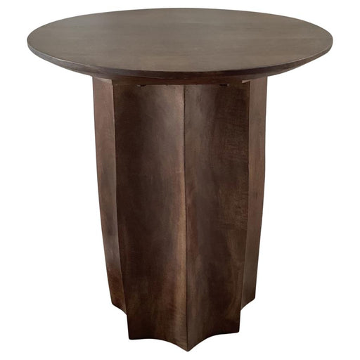 Cayenne Solid Mango Wood Accent Side End Table Walnut Default Title