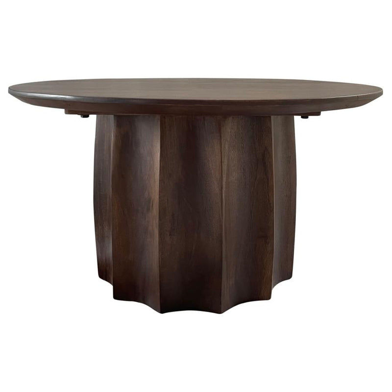Cayenne Solid Mango Wood Cocktail Coffee Table Walnut Default Title