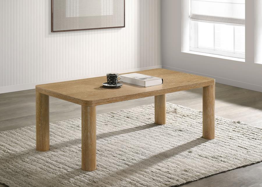 Castlewood Engineered Wood Cocktail Coffee Table Washed Oak