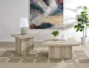 Devar Square Coffee and End Table Set Distressed Pine 2-piece