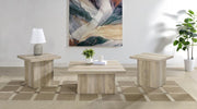 Devar Square Coffee and End Table Set Distressed Pine 3-piece