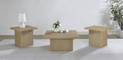 Devar Square Coffee and End Table Set Latte 3-piece
