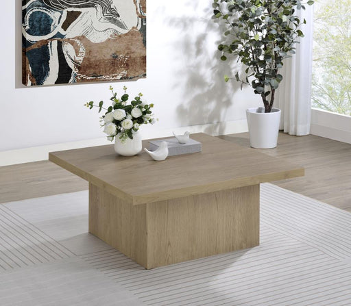 Devar Square Engineered Wood Coffee Table Latte